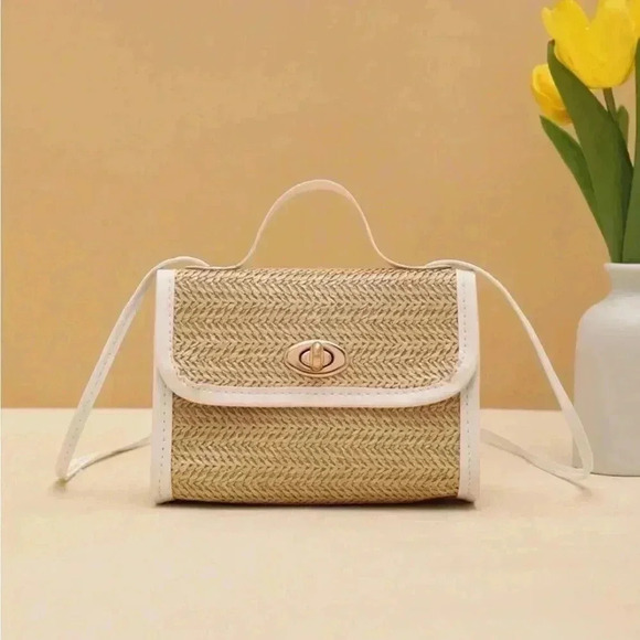 ⚠️Clearance Woven Mini Crossbody Bag Apricot - Picture 4 of 6